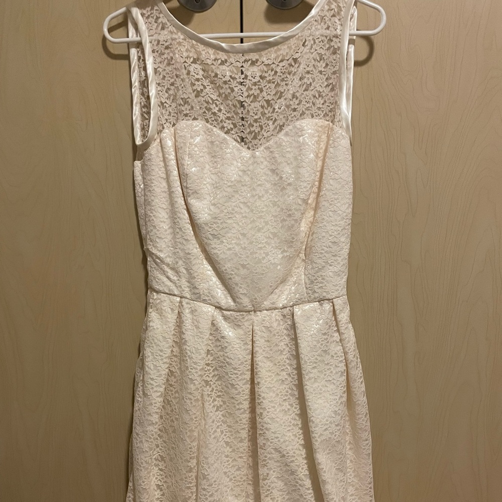 White Lace Mini Dress